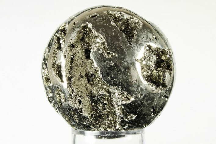 Polished Pyrite Sphere - Peru #195554